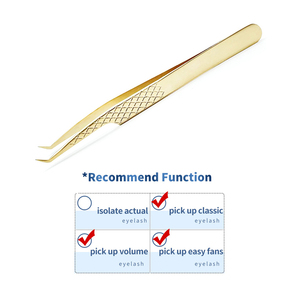 <b>Lash</b> Extension Tweezers Fiber Tip Lashing Tweezers for Volume & <b>Individual</b> Eyelash Extensions Black - Product Image 1