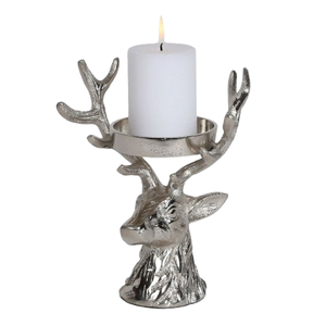 Centre de table classique en métal pour décorations de Noël, élégant porte-bougie pour table et décoration festive de la maison, en forme de renne, couleur or - Product Image 5