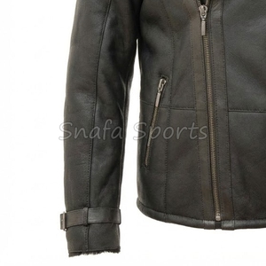 New Design <b>Shearling</b> <b>Jacket</b> <b>for</b> <b>Men</b> Classic Fur Collar High Quality Wholesale Price Leather <b>Jackets</b> <b>For</b> <b>Men's</b> - Product Image 4
