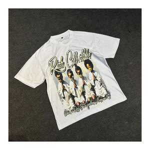 T-shirt blanc à manches courtes pour homme avec impression photo, col rond, coupe décontractée, en jersey de coton - Product Image 1