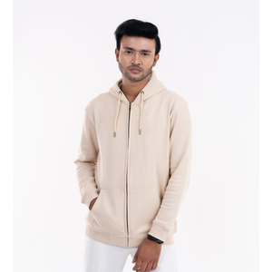 Sweat à capuche zippé pour homme, confortable, écologique, de qualité supérieure, en tissu polaire, logo frontal, respirant, confortable - Product Image 4