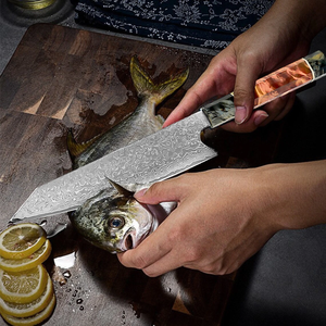 Cuchillos LEGACY BLADES Premium Ecológicos de Damasco, Cuchillo de Chef Hecho a Mano, Cuchillo de Cocina Profesional, Estilo Japonés con Mango de Madera - Product Image 5