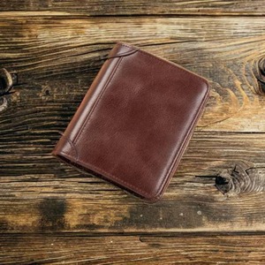 Custom Engraved Genuine Leather Tri Fold <b>Wallet</b> <b>Men</b> Top Grain Cowhide <b>Card</b> <b>Holder</b> Luxury <b>Mens</b> Billfold LTW-0212 - Product Image 2