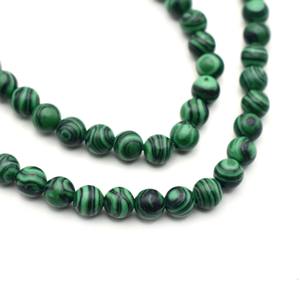 Collar de Cuentas de Malaquita Genuina con Cierre Chapado en Oro, Joyería de Cuentas Redondas de Piedras Preciosas Verdes, Regalo para Mujer - Product Image 5