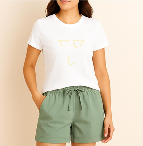 Conjunto de Verano para Mujer, Camiseta de Algodón y Bambú Lisa, Pantalones Cortos con Cintura Elástica, Ligero, de Secado Rápido y Transpirable - Product Image 2