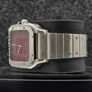 Reloj de pulsera de lujo para hombre, automático, mecánico, con esfera roja, caja cuadrada de acero inoxidable, números romanos, 40 mm, elegante, vintage, 16 mm - Product Image 2