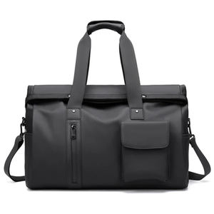 Custom Waterproof leather Gym Duffle <b>Bag</b> Magnetic Closure Large Capacity Dry Wet Separation Travel Workout <b>Bag</b> OEM ODM - Product Image 1