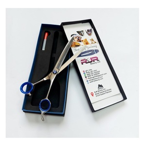 <b>Dog</b> Grooming Gold Stainless Steel <b>Scissors</b> 7.5" Rainbow Straight Shears Anti-Static Smooth Tip Custom Logo 100% High Quality - Product Image 6