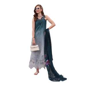 Fashion Lawn <b>Kurta</b> Trouser Set <b>Indian</b> and Pakistani Clothing Summer Collection Printed 3 Piece Ladies Ethnic Wear Casual Dresses - Product Image 1