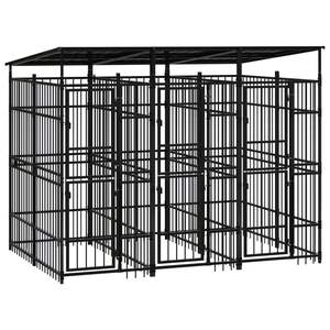 Niches et meubles pour animaux de compagnie en acier noir thermolaqué durable de 59,5 pieds carrés - Product Image 2