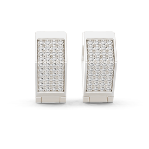 Pendientes de Aro Redondos con Circonitas, Plata de Ley 925, Estilo Bali, Joyería Fina de Lujo para Mujer - Product Image 1