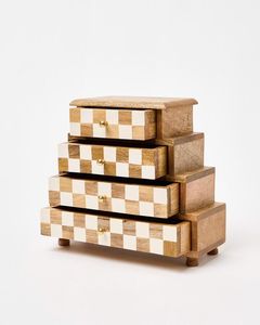 Resin inlay <b>storage</b> boxes <b>Stackable</b> cardboard bins Glossy bedroom neatening Minimalist black white boxes - Product Image 4
