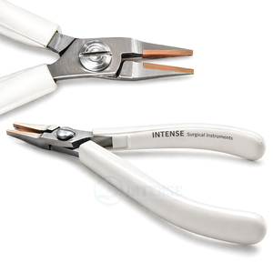 Copper Jaw Jewelry Flat Nose Pliers Lindstrom Style White Grip Stainless Steel 5 Inch <b>Precision</b> <b>Tool</b> for Beading Craft Work - Product Image 2