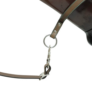 Western Argentina Leather Howdy Print Noseband <b>Tie</b> Down With Leather Strap And Turquoise Conchos - Product Image 4