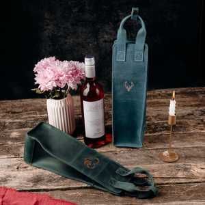 Étui à vin vintage en cuir véritable, porte-bouteille en cuir de luxe pour une seule bouteille, sac fourre-tout, cadeau, vente en gros LEB-0070B - Product Image 1
