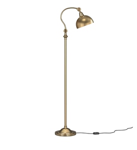 Lampe sur pied de style club, vintage, de luxe, avec abat-jour en laiton antique et base en métal, fabrication OEM/ODM, faible MOQ, prix d'usine, vente en gros, approvisionnement en vrac - Product Image 1