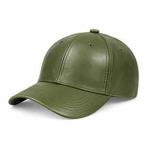 Classic Casual Classic <b>Snapback</b> Adjustable Baseball Leather Trucker <b>Cap</b> 6 Panel Strap Back Hat With Custom Embroidery <b>For</b> <b>Men</b> - Product Image 1