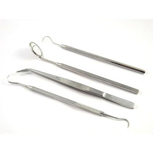 Kit d'examen dentaire en acier inoxydable pour usage professionnel : miroir de blanchiment dentaire, détartreur, pinces, instruments chirurgicaux de base - Product Image 2