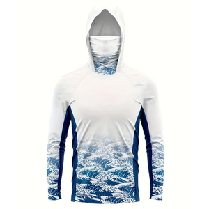 Camisa de Pesca Personalizada con Capucha y Manga Larga, Secado Rápido, Sublimación, Poliéster, Ropa de Pesca, Protección UV para Exteriores, Sudadera con Capucha para Hombre - Product Image 1