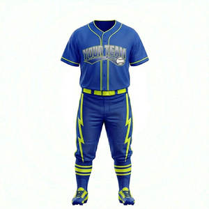 Uniformes de Béisbol Personalizados al por Mayor para Hombre, de Alta Calidad, con Nombre de Equipo, Impresión de Logotipo Personalizado, Secado Rápido, Transpirables, Cuello Redondo, 480g - Product Image 6