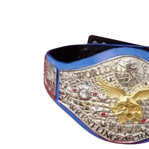 Cinturón de Campeón de Lucha Libre, Plateado con Diseño de Águila, Correa Azul, Cinturón de Título Coleccionable de Alta Calidad - Product Image 3