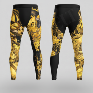 Leggings de compression personnalisés avec logo OEM ODM, style tatouage imprimé sur mesure, collants de sport pour la gym, l'entraînement, la course et le fitness - Product Image 4