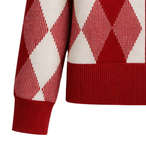 Chaqueta de punto jacquard para mujer, con cremallera frontal, patrón geométrico, manga larga, cómoda, informal, para otoño e invierno, uso diario - Product Image 5