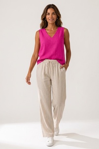 Camisole en coton respirant pour femme, coupe décontractée, haut d'été, chemise basique au quotidien, prix d'usine - Product Image 2