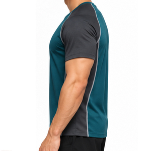 T-shirt de sport léger en polyester et élasthanne pour homme, idéal pour l'entraînement – Vente en gros, fabrication sur mesure pour marques privées - Product Image 4