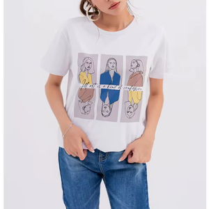เสื้อยืดผู้หญิงขายดี สีสันหลากหลาย สวมใส่สบาย บริการ OEM แห้งเร็ว ผลิตจากโรงงาน ดีไซน์โดดเด่น - Product Image 1