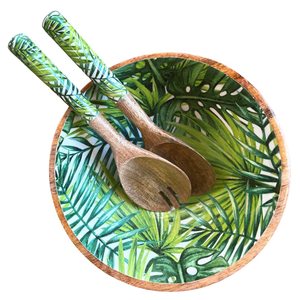 Bleu Et Blanc Décalque Bols En Bois - Product Image 6