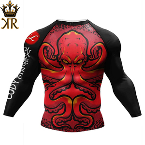 Rashguard de BJJ haute performance extensible dans quatre directions, haut de compression pour grappling sans kimono, MMA et entraînement de fitness - Product Image 3