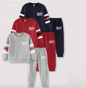Style européen décontracté enfants vêtements ensembles hiver été coton Jersey imprimé bébé garçon vêtements confortables vêtements pour enfants - Product Image 2