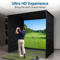 Simulateur de golf domestique avec écran 3D 4K HD tactile, moniteur de lancement, analyseur de swing, système d'entraînement hivernal en intérieur, cours virtuels, double fonction