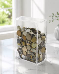 Boîte de dons de Tsedaka personnalisée en acrylique transparent sur mesure pour la collecte de monnaies et la collecte de fonds caritatifs - Product Image 2