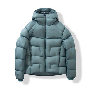 <b>Hooded</b> <b>Puffer</b> <b>Jacket</b> <b>Men</b> Winter Filled Standard Casual Solid Color Breathable Zipper Closure Loose Fit Windproof 220g Polyester - Product Image 4