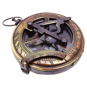 Boussole de poche en laiton, boussole de navigation nautique antique avec couvercle articulé, boussole d'exploration, boussole de voyage, objet de collection maritime, cadeau - Product Image 2