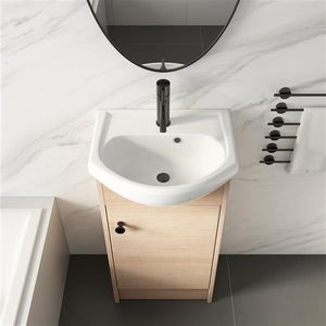 Mobile Bagno Classico Freestanding da 18 Pollici con Lavabo, Imballaggio KD G BVB02218PLO - Product Image 2