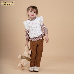 Ensembles décontractés superposés pour filles, style salopette, en coton 100% certifié OEKO-TEX - DR4501 - Product Image 2