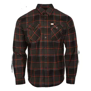 Camisa de Franela a Cuadros de Manga Larga para Hombre, Camisa de Algodón Elegante e Informal para Actividades al Aire Libre, Viajes, Trabajo y Moda Urbana - Product Image 6