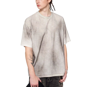 เสื้อยืดผู้ชายสไตล์ยูนีค ลายซันเฟด แขนครึ่ง คอโอ ทรงหลวม ผ้าฝ้าย 100% สินค้าขายดี พิมพ์ลายซันเฟด - Product Image 4