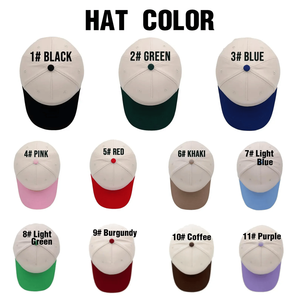 Casquettes personnalisées 6 panneaux, casquettes de baseball bicolores, broderie 3D, casquettes de baseball effet vieilli, casquettes à visière incurvée en coton pour adultes et enfants - Product Image 6