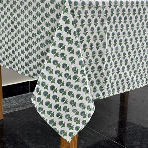 Nappe artisanale moderne de qualité supérieure 100% coton, imprimé floral indien, pour hôtel, maison, restaurant, extérieur - Product Image 2