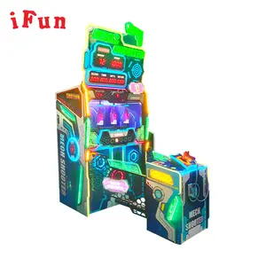 Ifun phong cách mới đồng tiền hoạt động trò chơi trong nhà Mech Shooter Redemption súng máy bắn súng Arcade để bán