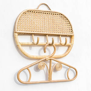 Perchas de Lujo de Ratán Natural para Ropa, Proveedor Líder de Adorables Perchas de Armario con Diseño de Flor de Tulipán - Product Image 5