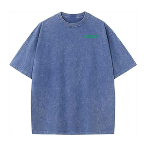 T-shirts unisexes surdimensionnés en coton 100% lourd (280 g/m²) pour streetwear, personnalisables, vierges, teints, respirants, vente en gros - Product Image 3