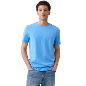 Camiseta personalizada 100% algodón con cuello redondo, camiseta de color sólido con cuello redondo, camiseta para hombre, camiseta de cuello redondo para hombre - Product Image 4