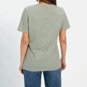 Camiseta de Mujer Premium de Algodón, Lisa, Casual, Personalizable, Cuello Redondo, Manga Corta, Transpirable, para Verano, con Impresión de Logotipo Personalizado - Product Image 2