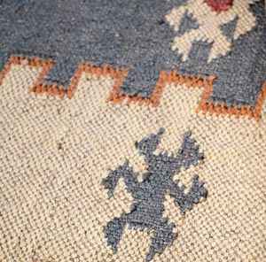 <b>Boho</b> Style Area Carpet Hand Woven Jute-Woolen Kilim <b>Rugs</b> for Living Room Bedroom & Study - Product Image 2
