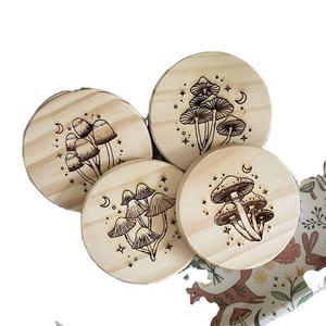 Sous-verre rond en bois durable à motif mandala, découpé au laser, pour la maison, la cuisine, la table, décoration intérieure - Product Image 1